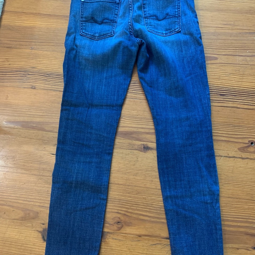 7 For All Mankind Dark Blue Skinny Jeans - Picture 2 of 3